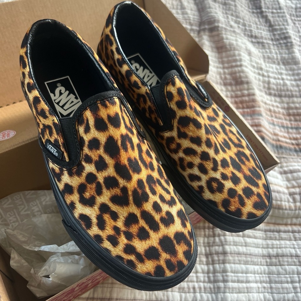 Brand new leopard vans